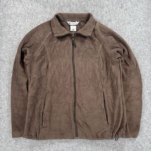 Columbia Benton Springs Full-Zip Fleece Jacket Womens XL Brown Hiking Pockets
